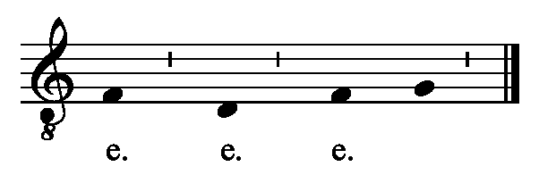 Refrain musical notation